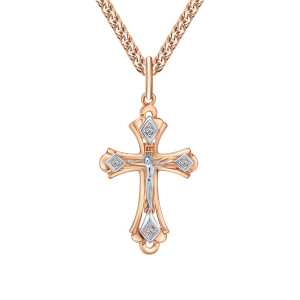 Золотая подвеска с бриллиантами природными