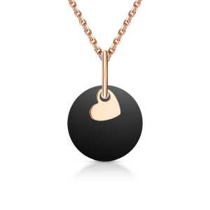 Золотая подвеска с ониксом природным