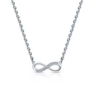 Серебряное шейное украшение с бриллиантами природными