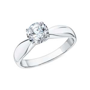 Золотое кольцо с бриллиантом выращенным