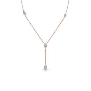 Золотое шейное украшение с бриллиантами природными