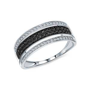 Кольцо из белого золота с бриллиантами природными