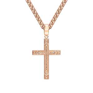 Золотой крестик с бриллиантами природными