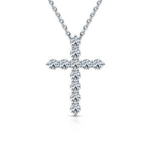 Золотая подвеска с бриллиантами выращенными