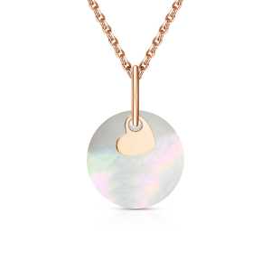 Золотая подвеска с перламутром природным