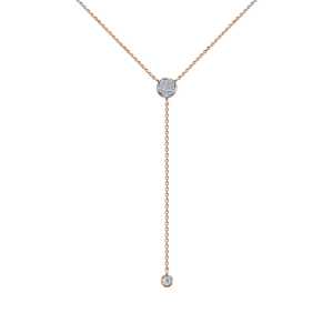 Золотое шейное украшение с бриллиантами природными