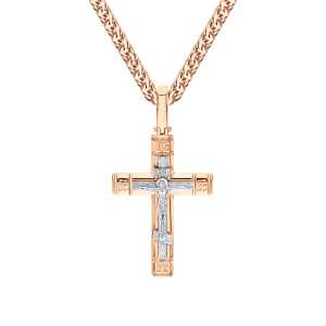 Золотой крестик с бриллиантом природным