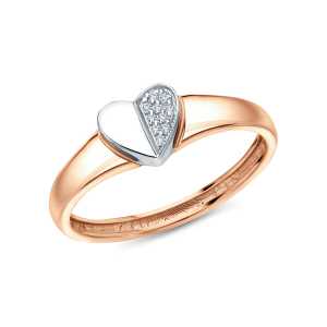 Золотое кольцо с бриллиантами природными