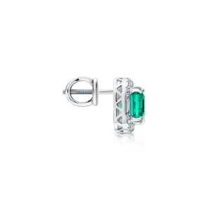 Серьги из белого золота Cold Diamonds с изумрудами